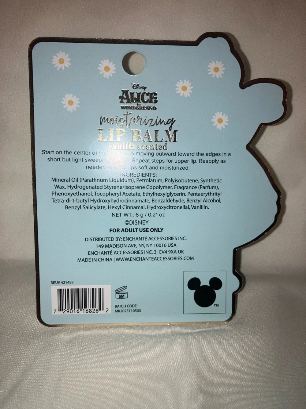 Disney Alice in Wonderland Blue Teapot Lip Balm and Chessire Cat Lip‎ Gloss Set
